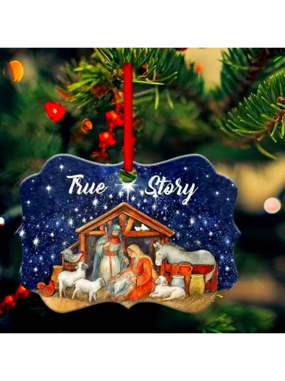 Nativity True Story Christmas Ornament